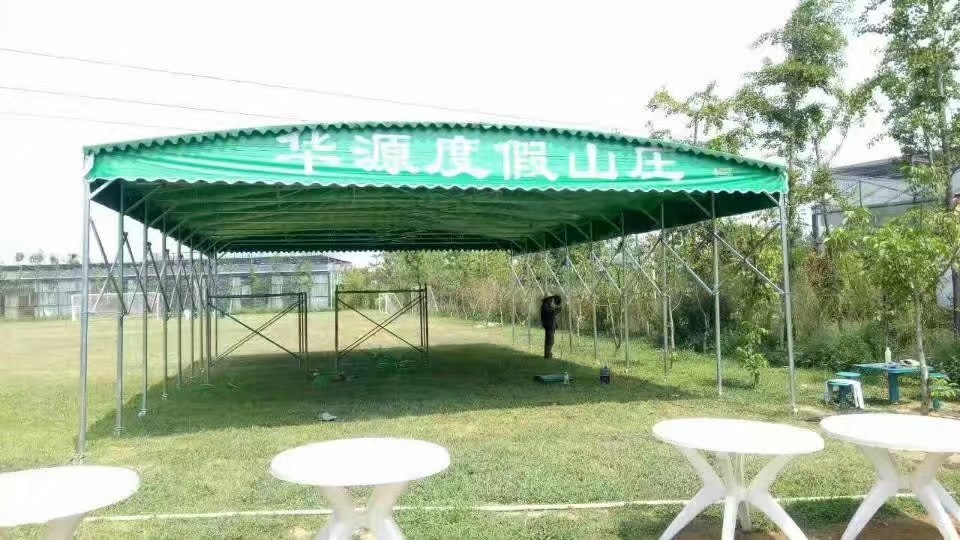 安徽省电动推拉雨棚烧烤大排档推拉雨蓬电动推拉篷测量安装定做