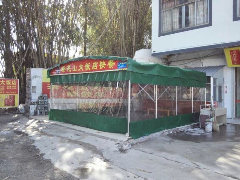 海南三亚电动推拉雨棚烧烤大排档推拉雨蓬电动推拉棚测量安装定做 推拉篷