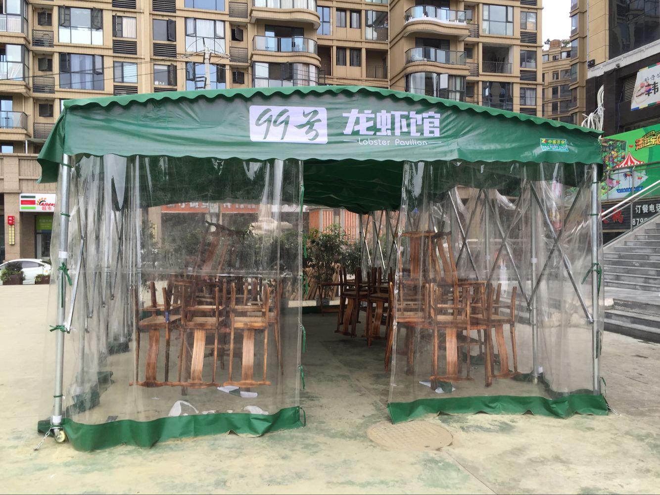 湖北省宜都电动推拉雨棚烧烤大排档推拉雨蓬电动推拉棚测量安装定做 推拉篷