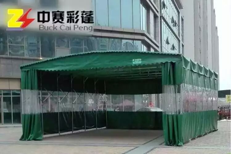 山东泰安电动推拉雨棚烧烤大排档推拉雨蓬电动推拉棚测量安装定做 推拉篷