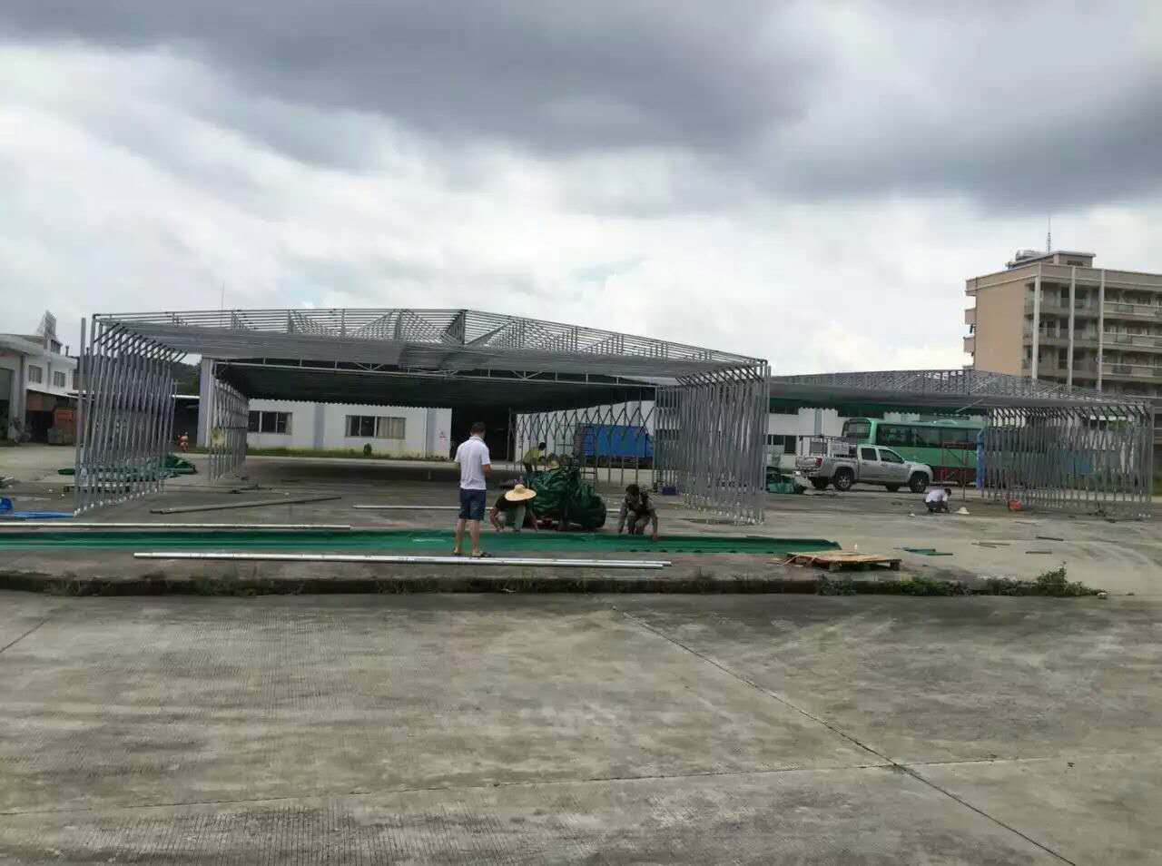 山东滨州电动推拉雨棚烧烤大排档推拉雨蓬电动推拉棚测量安装定做 推拉篷
