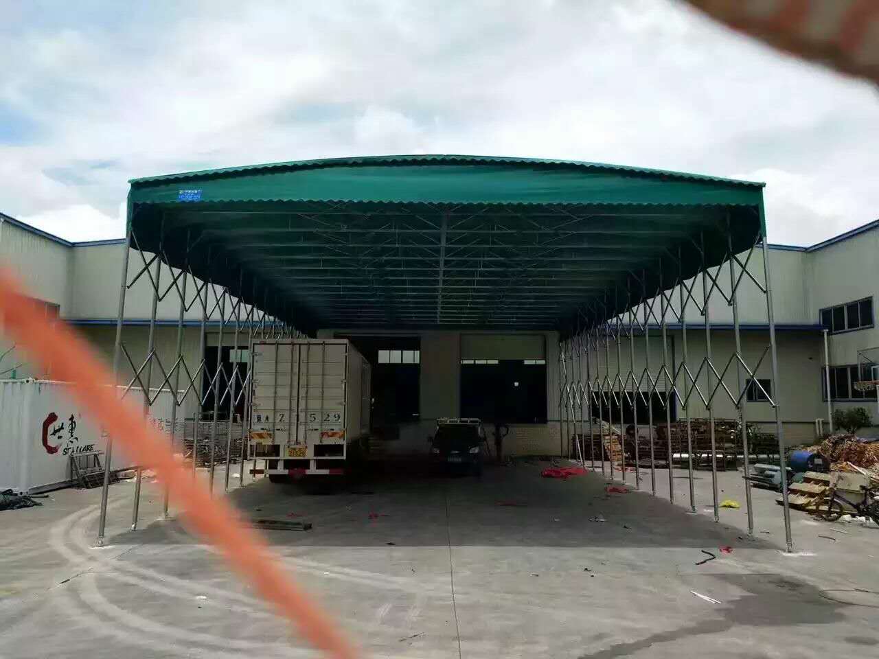 海南东方电动推拉雨棚烧烤大排档推拉雨蓬电动推拉棚测量安装定做 推拉篷