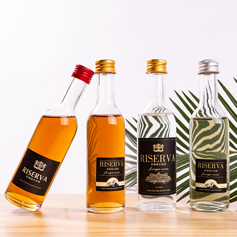 批发100ml透明小酒瓶保健酒瓶试喝瓶白酒瓶品鉴试用赠品药引瓶