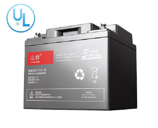 山特蓄电池C12-38 12V38AH UPS不间断电源专用铅酸