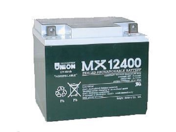 UNION友联蓄电池MX12400 12V40AH机房UPS应急电源/监控EPS系统