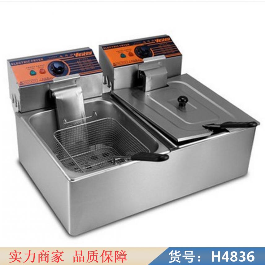 宏胜双杠电炸炉 台式电炸炉 油水分离器货号H4836