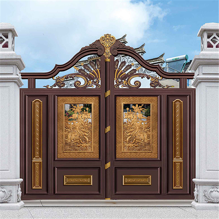 青岛铝合金门  铝合金门报价  铝艺别墅自动门