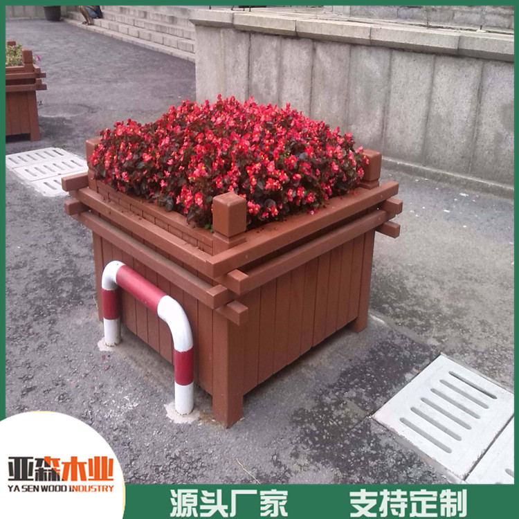 河南防腐木花箱设计 户外防腐木花箱 厂家直销 