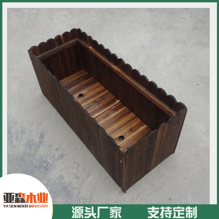 户外街道移动花箱 园林花箱设计 防腐木花箱