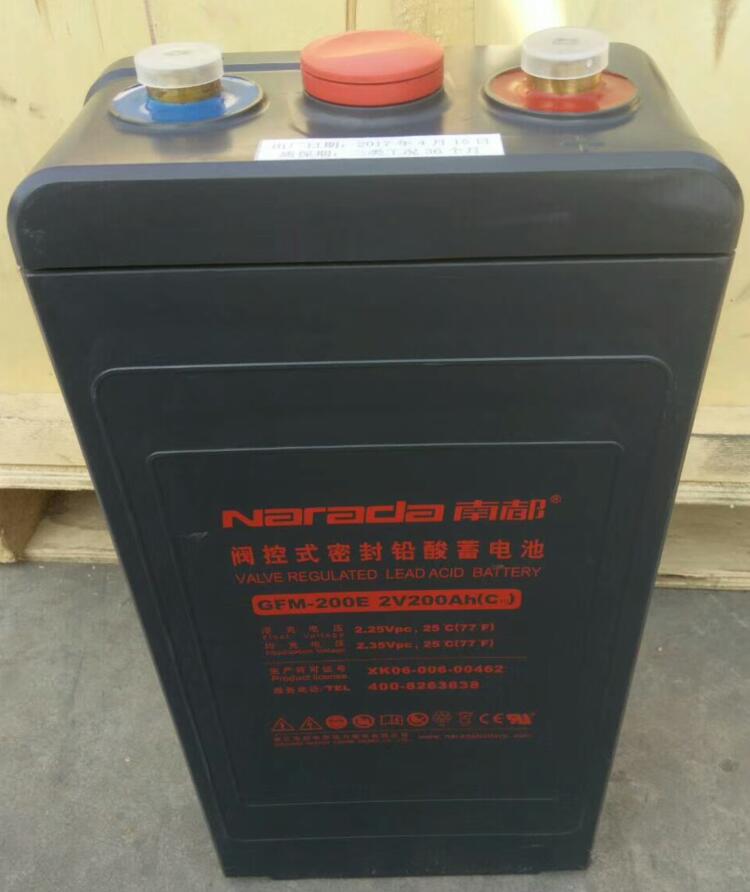 南都蓄电池GFM200E 2V200AH太阳能UPS监控路灯船舶房车