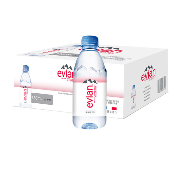 evian依云矿泉水500ml装  法国进口水整箱装  上海经销商