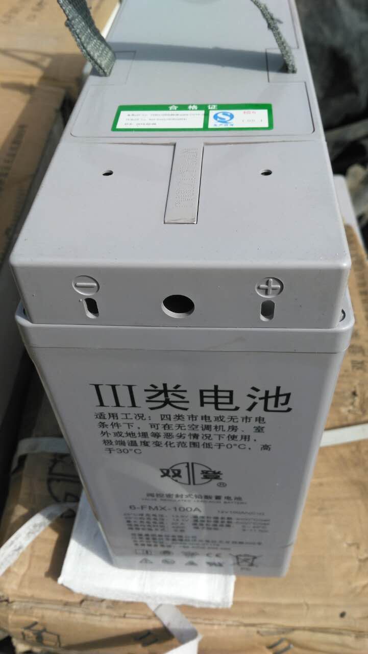 双登蓄电池6-FMX-100A 12V100Ah狭长型 前置端子 原装正品含税包邮