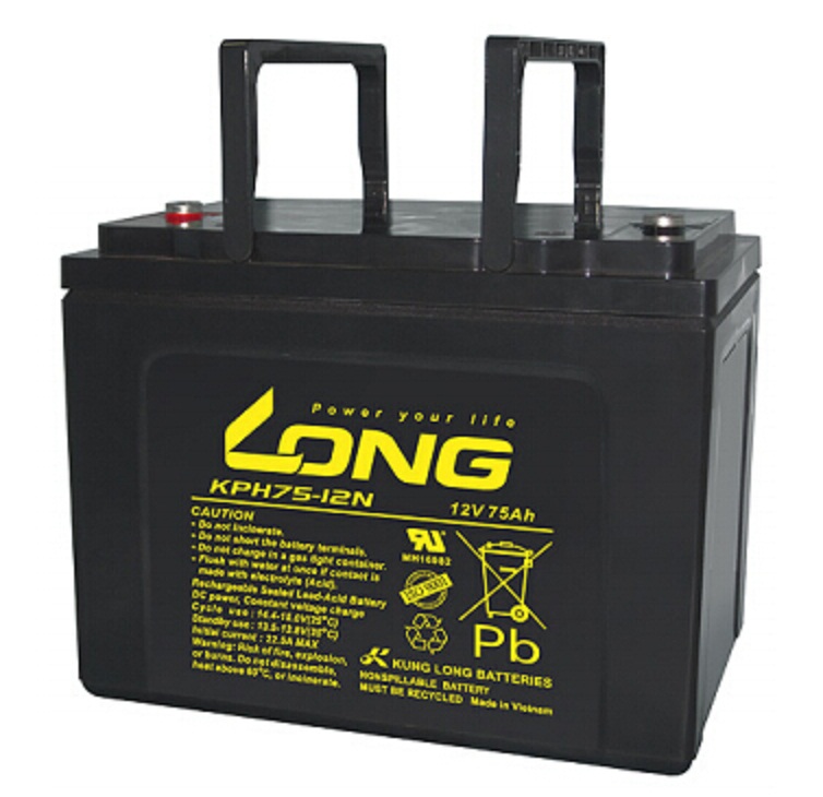LONG广隆蓄电池KPH75-12N 12V75Ah消防 电梯应急 UPS电源 电瓶