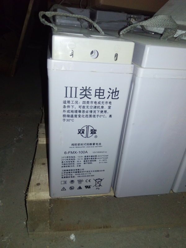 双登蓄电池6-FMX-100A 12V100Ah狭长型 前置端子UPS电源