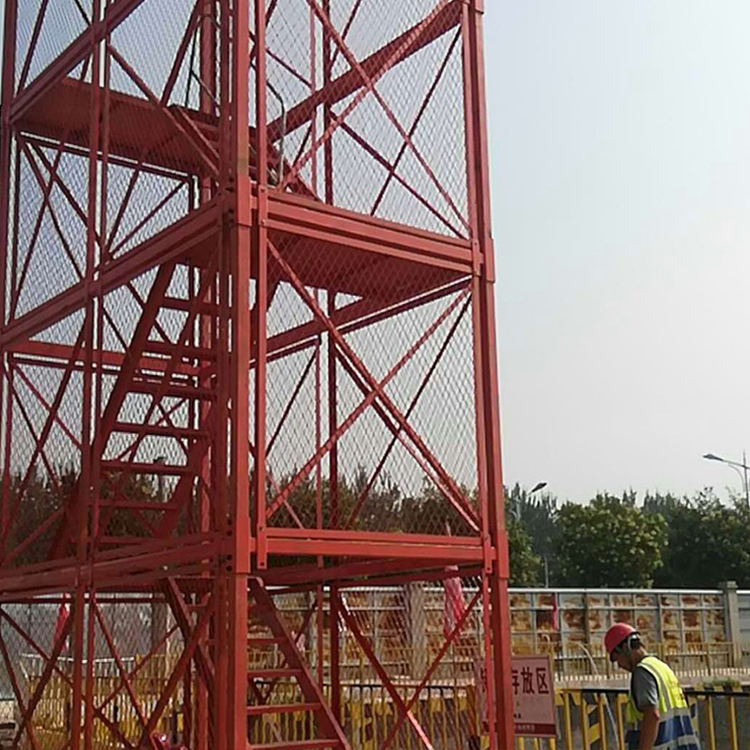 组合框架式梯笼 利科建筑供应 地铁深基坑安全梯笼 挂网式梯笼