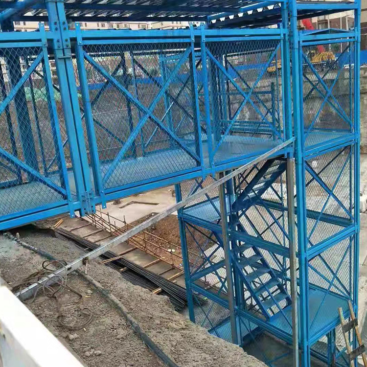 长期销售基坑马道建筑桥梁墩柱地铁施工安全梯笼拼装式安全爬梯安全上下通道 
