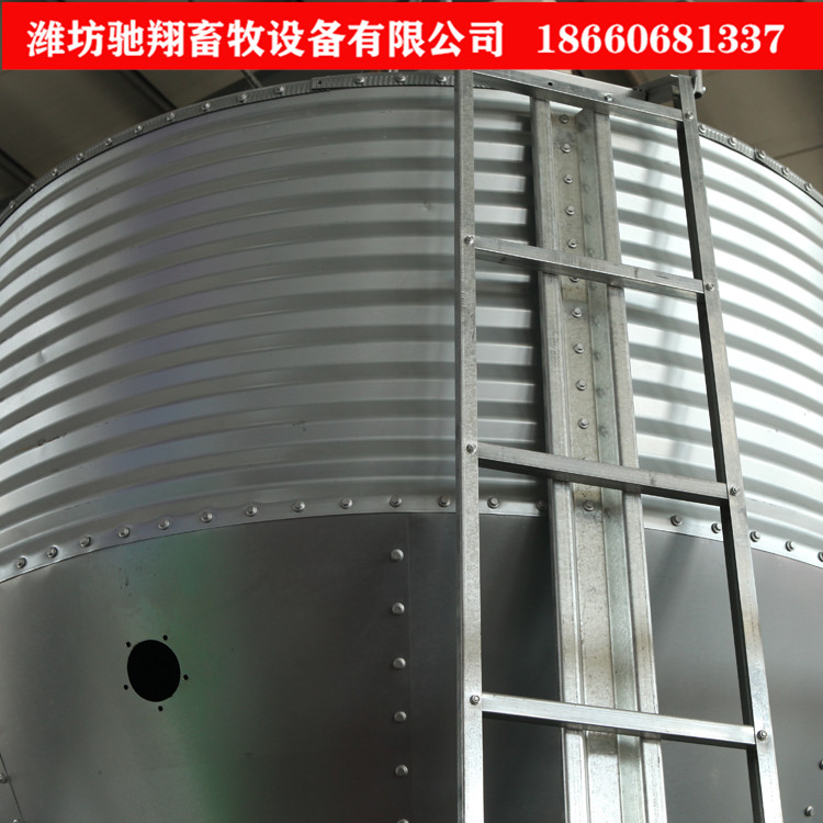 养殖用饲料塔大量价格 驰翔畜牧镀锌料塔行情