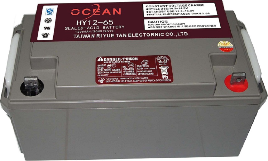 日月潭蓄电池HY12-65 12V65AH免维护UPS电源外接应急机房