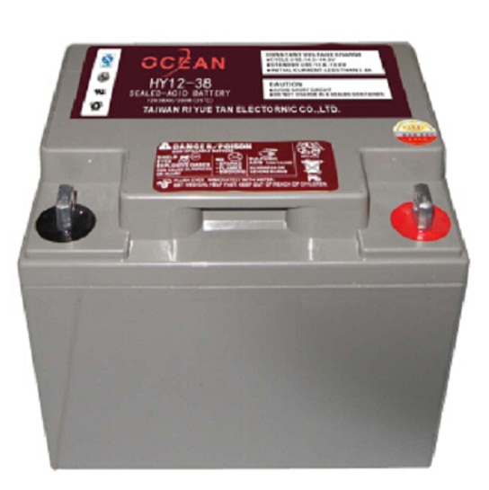 日月潭蓄电池HY12-38 12V38AH 消防主机 光伏电网UPS电源