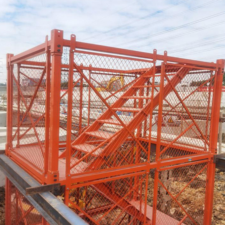 地铁深基坑安全梯笼 永邦建筑供应 建筑工地安全梯笼 挂网式安全梯笼 来电咨询
