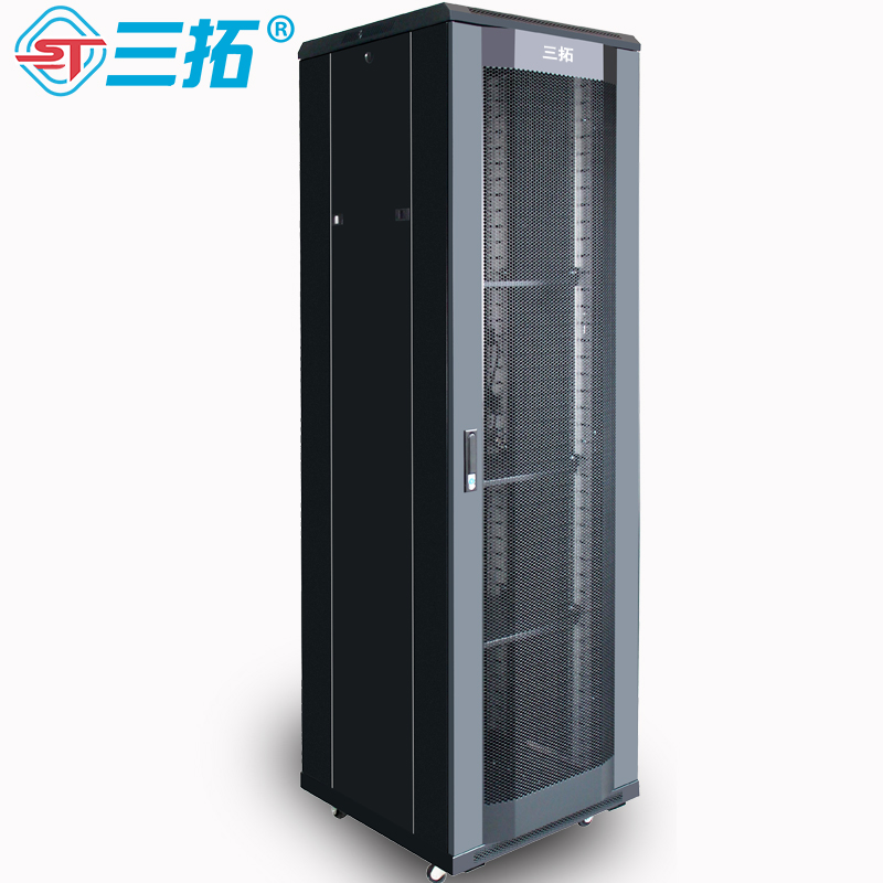 三拓网络机柜2米高600宽600深19英寸标准T2.6642