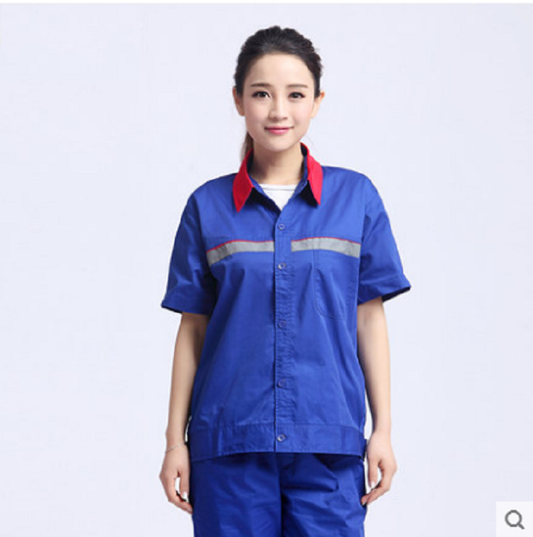 吸湿排汗工作服 竹纤维工作服批发 宝蓝色工作服 夏季工作服