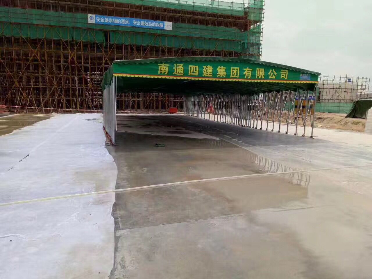 山东省荷泽电动推拉雨棚烧烤大排档推拉雨蓬电动推拉棚测量安装定做 推拉篷
