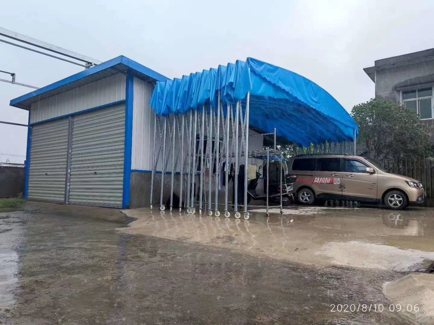 湖南地区定做各类推拉棚车位夜宵排挡地摊工地仓库物流均可使用