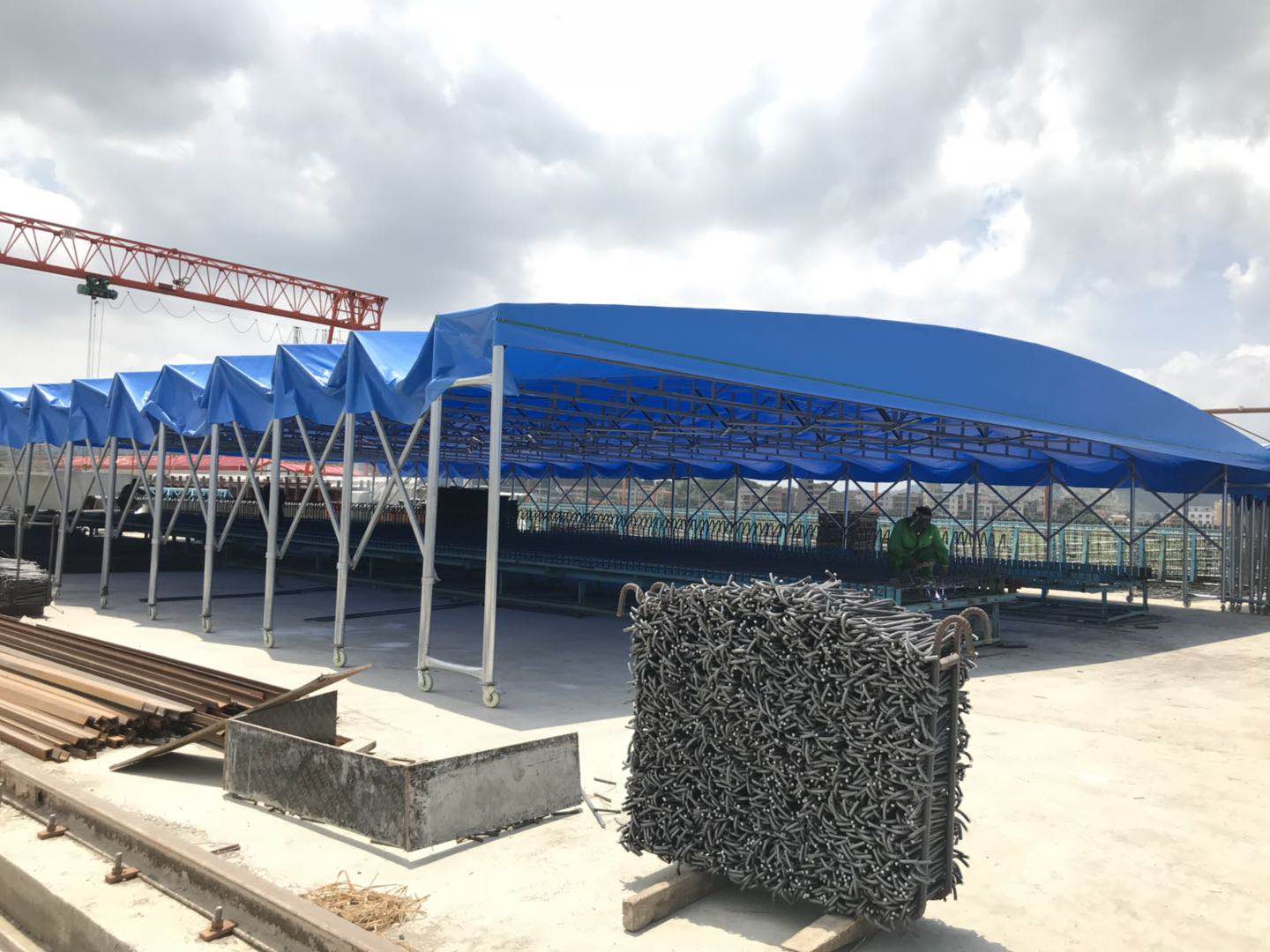 山东省邹平推拉雨棚活动帐篷户外大型移动伸缩遮阳棚摆摊棚收缩折叠蓬停车棚