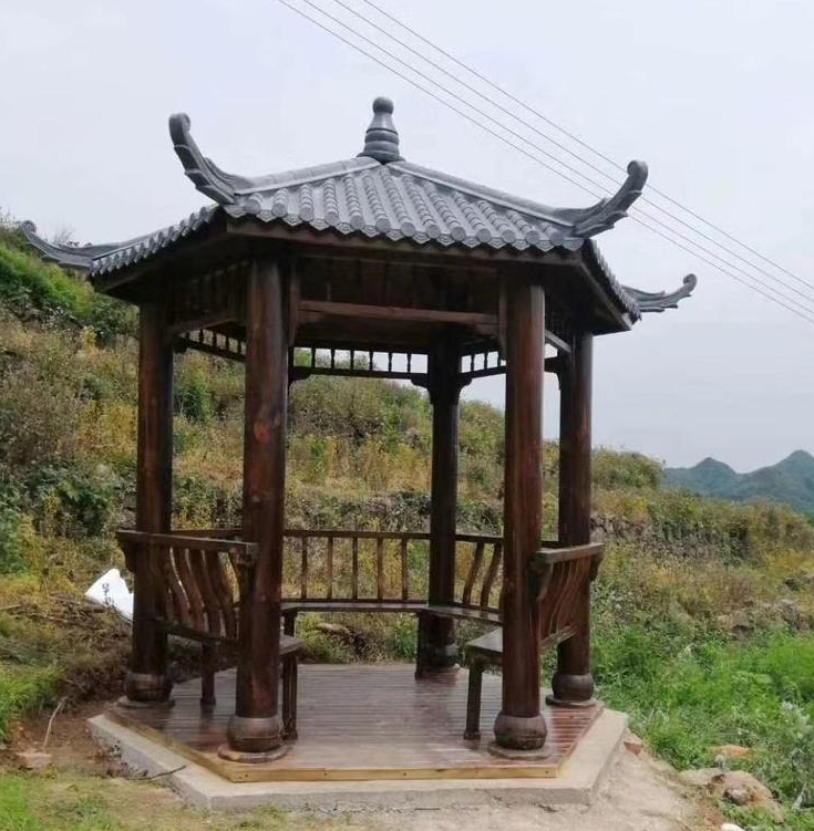 景华 西安防腐木凉亭 防水性能好强度大 防腐木凉亭定制 质量稳定 