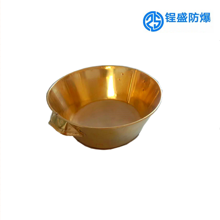 锃盛防爆盆 铜盆 接油盆 铜盆子 一体成型铜盆 手扣式纯铜盆 定制加厚盆