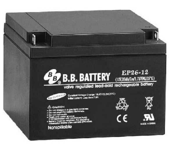 美美BB蓄电池EP26-12 12V26AH消防主机后备电源太阳能电瓶