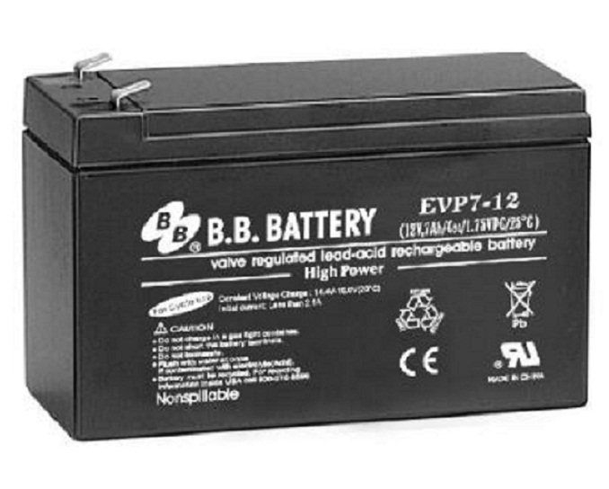 美美BB蓄电池EVP7-12 12V7AH消防通信UPS控制柜高功率电源
