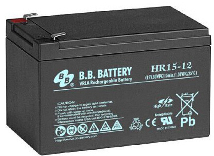 美美BB蓄电池HR15-12 12V15AH UPS电源消防门禁电池玩具车