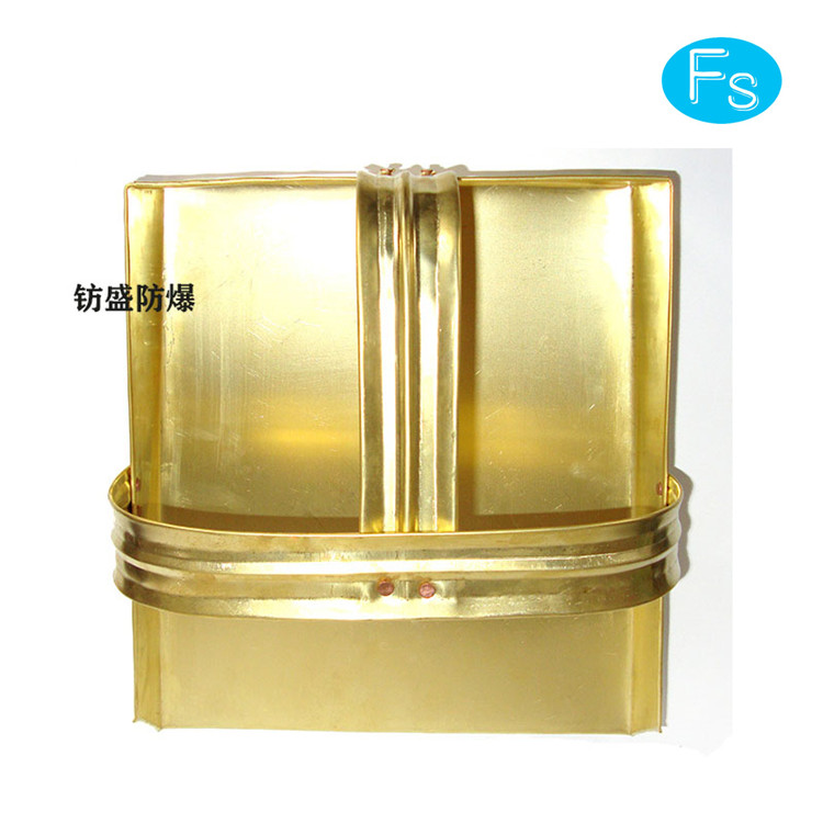 锃盛防爆簸箕厂家 铜簸箕 长把簸箕 铝簸箕 铜撮子 250*270*60可加工定制