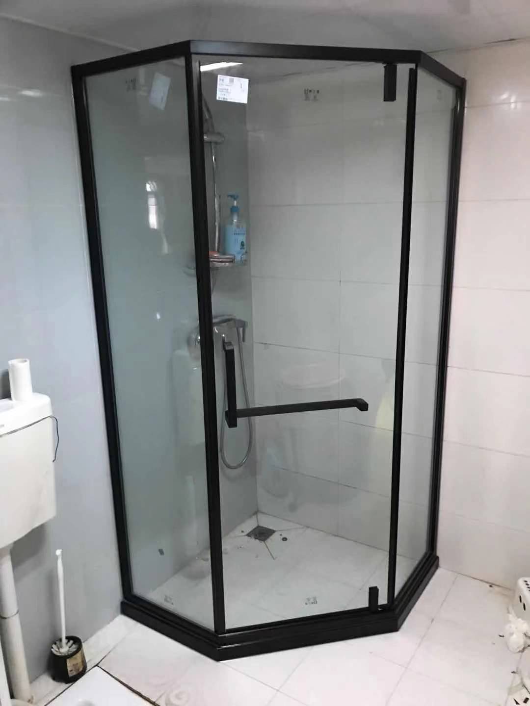 定制极简轻奢淋浴房隔断