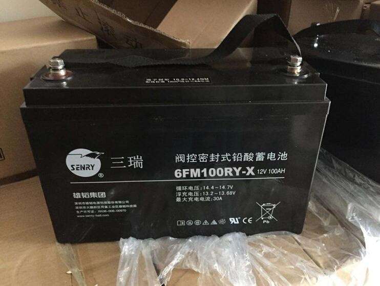 SENRY三瑞蓄电池6FM100RY-X 12V100AH 直流屏 通讯电源 UPS电源