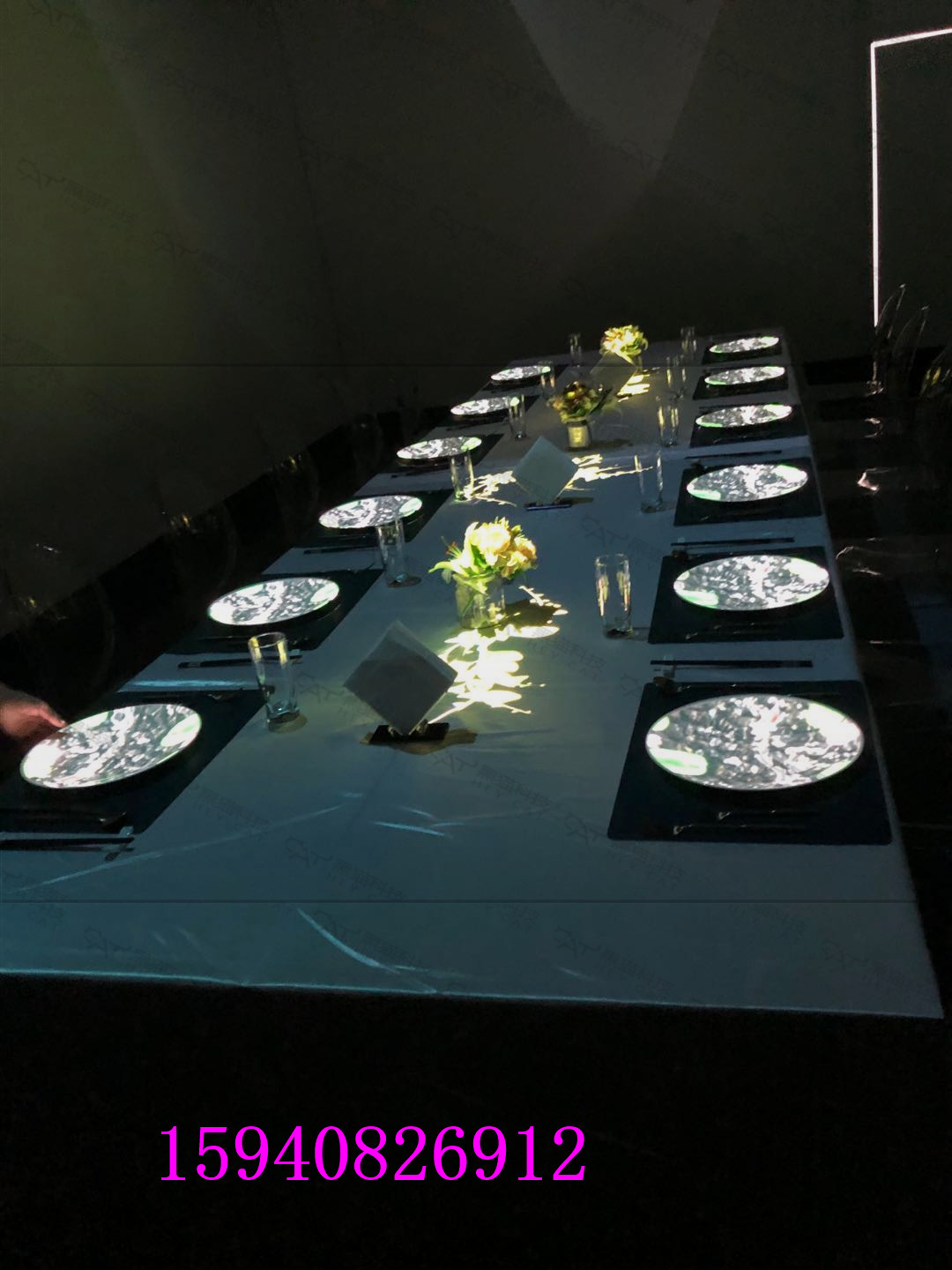ar全息互动投影 沉浸式餐厅 3d感官餐桌投影设备