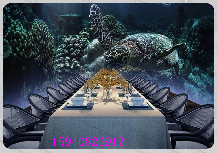 新款3D光影餐厅投影5D全息动态互动cave沉浸式酒吧KTV剧本杀定制