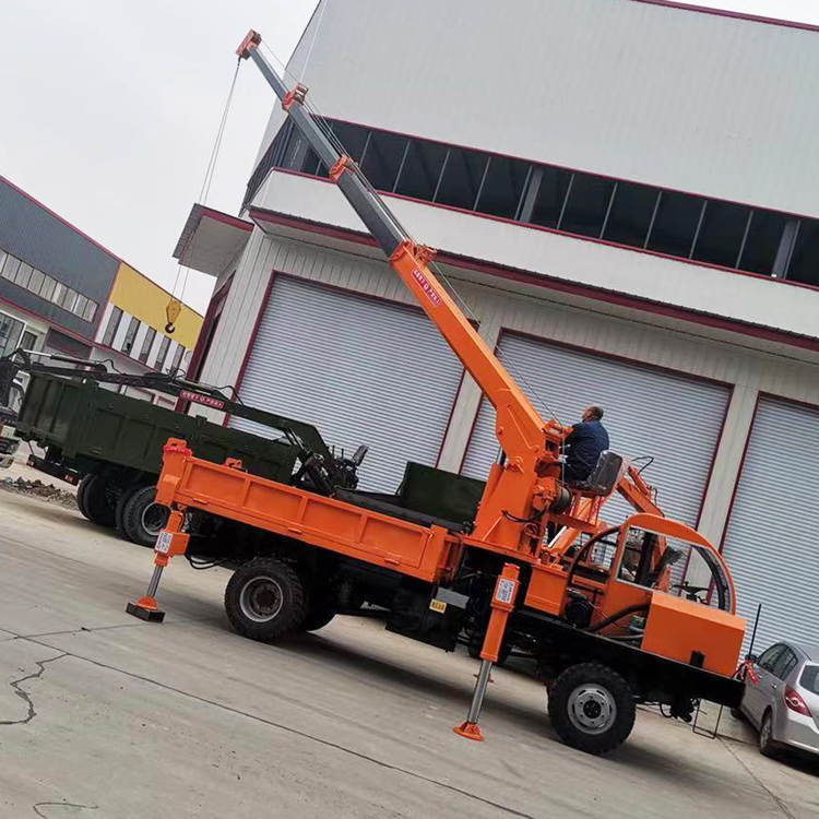 厂家供应四不像随车吊 小型农用自制随车吊 自制底盘平板吊  