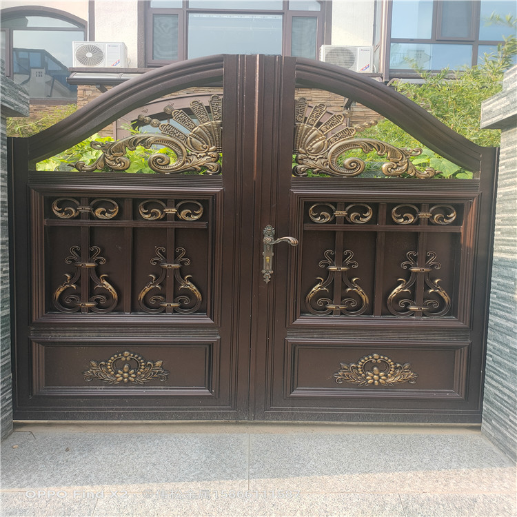 陕西庭院大门    铝艺庭院大门  乡村铝艺门