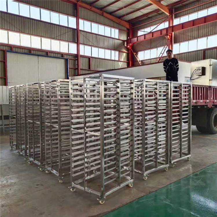 定制款不锈钢蒸米饭架子车 常规款馒头蒸车 工厂手推货架车制作厂家