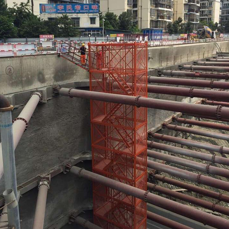 桥梁修建安全梯笼 框架式安全梯笼 建筑施工笼梯 欢迎来电咨询