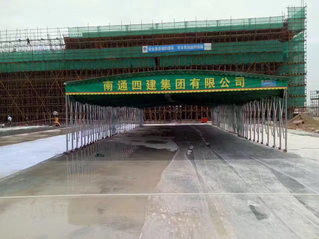 随县推拉蓬雨棚活动帐篷户外大型移动伸缩式遮阳蓬大排档仓库棚停车棚