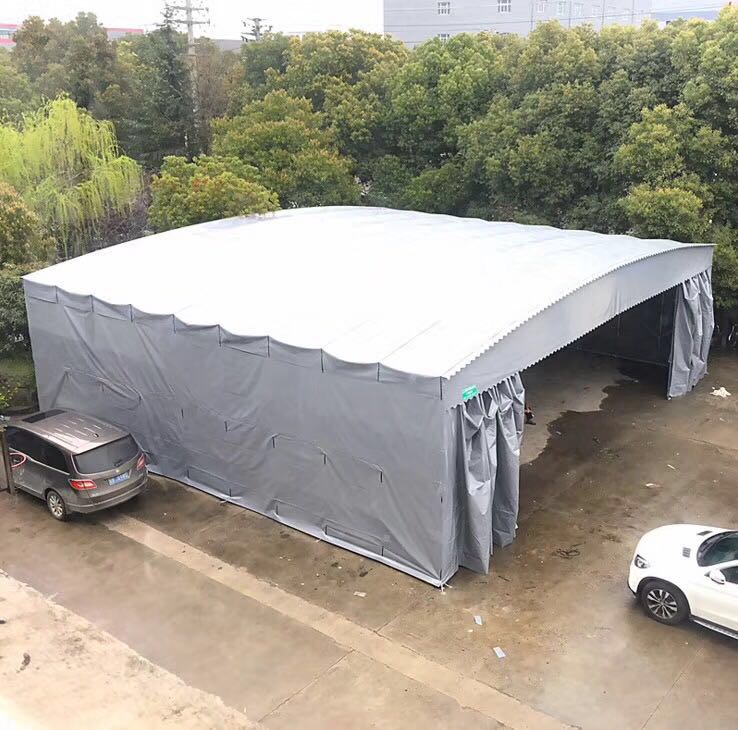 保定车棚停车棚家用移动式防疫帐篷推拉棚遮阳雨棚折叠伸缩式蓬活动棚
