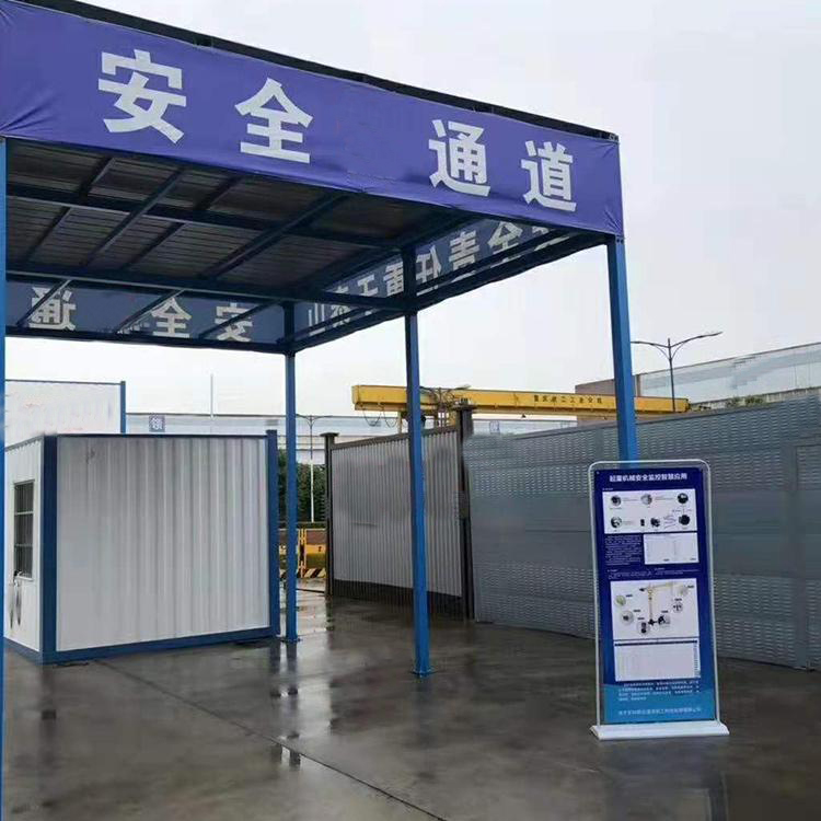 永邦  云南  建筑工地安全通道棚   组装式钢筋加工防护棚   施工双层安全防护棚