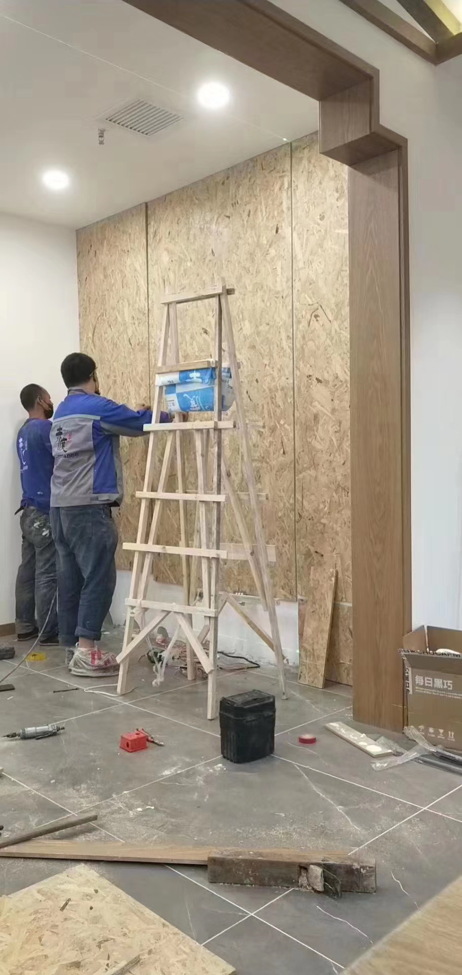 墙板背景墙轻奢竹木纤维免基材5mm质感饰面