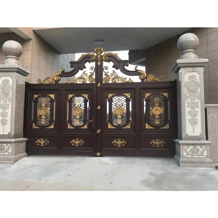 临朐铝艺大门   铝艺小门  乡村庭院门价格