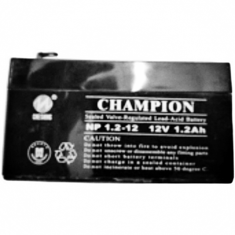 广东CHAMOIONY蓄电池NP1.2-12门禁12v1.2ah小型控制器电瓶UPS消防  童车