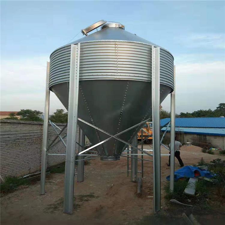 自动化养猪设备镀锌料塔  德州耐高温镀锌板料塔  加工定制